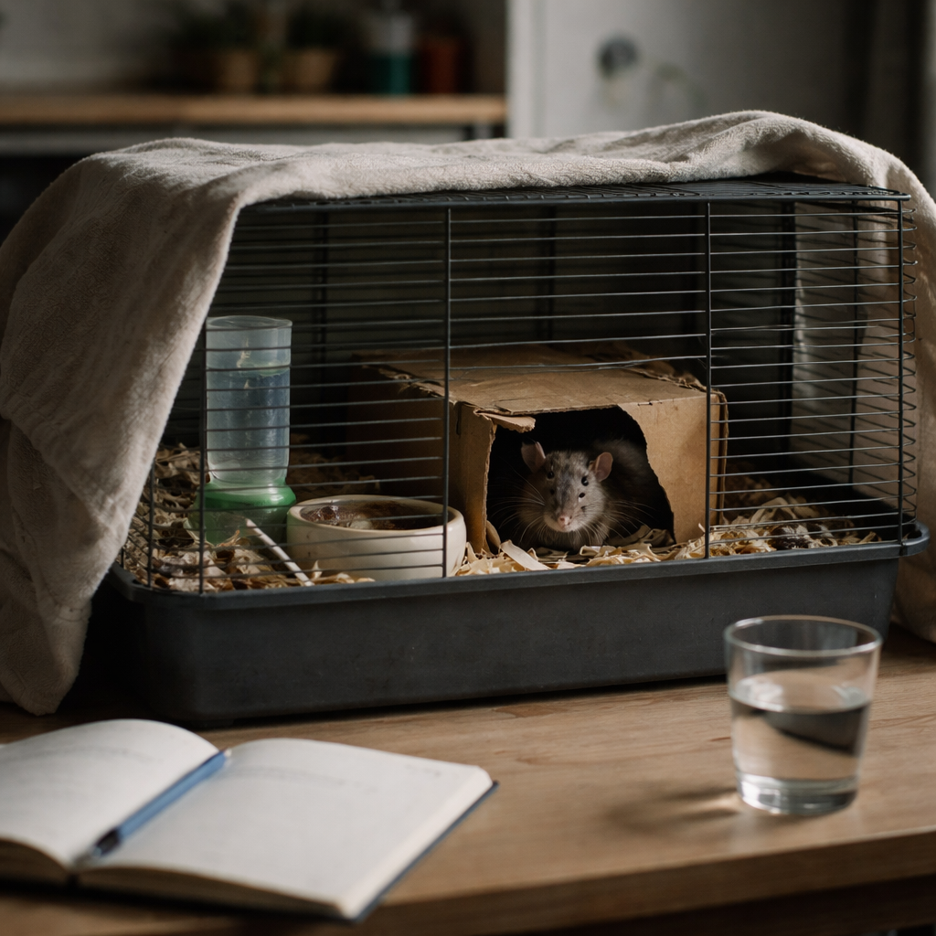 Mon rat respire mal (bruit de cafetière) : que faire ce soir ?